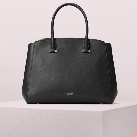 Black Shirley Large Double Zip Satchel - Picture 1 of 6